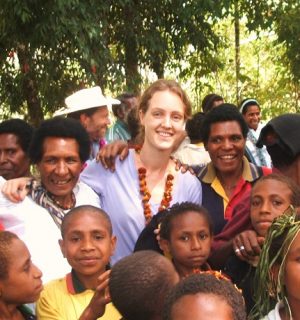 Isabel and local people in PNG 2008